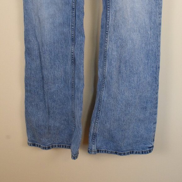 Pilcro by Anthropologie The Icon Lace-up Lightwash Denim Flare Jeans Size 27 - Picture 3 of 10